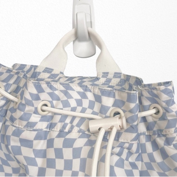 Dagne Dover Nova Sling Bag in Check Mix Blue + White main image 4